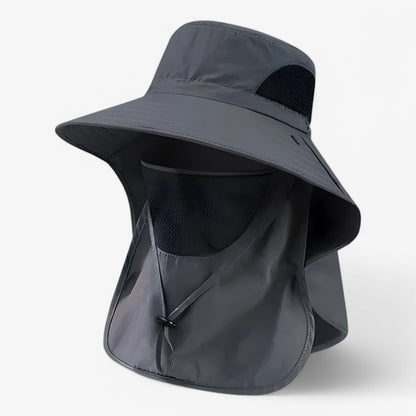 UV Protective Summer Hat with Neck Flap for Outdoor Activities – Adjustable 55-58 cm Sun Hat for Men and Women-6
