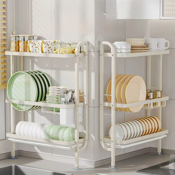 Compact Modern 3-Tier Kitchen Storage Shelf - Pexav