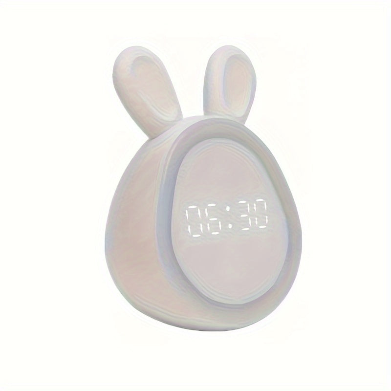 Cute Bunny Nightlight Clock with USB Charger