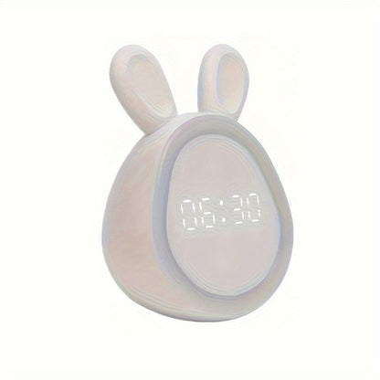 Cute Bunny Nightlight Clock with USB Charger