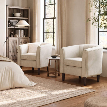 Comfortable Armchair with Storage Stool