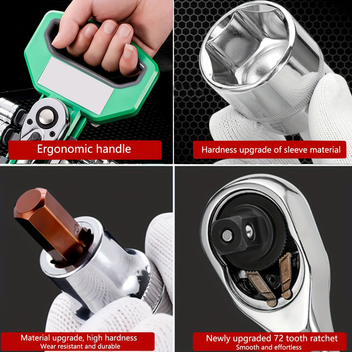 Adjustable Tool Socket Wrench Set