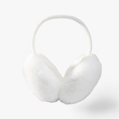 Ear warmers in faux fur | Winter Luxury and Warmth - Luna-White-Nora Luxe