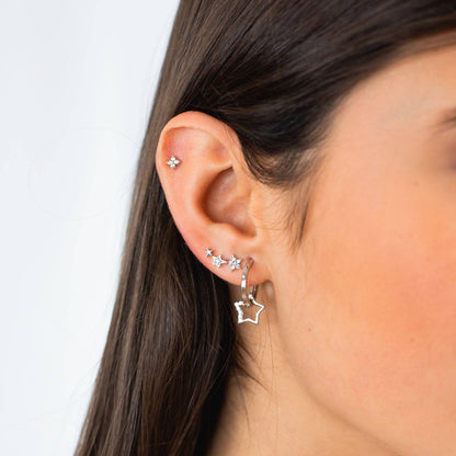 Earrings with Charms - Noëmi-Silver-Nora Luxe