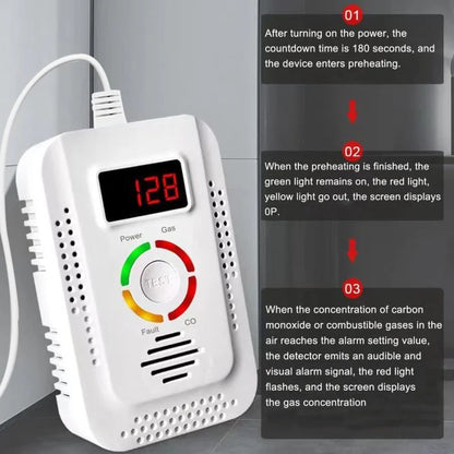 Accurate Home CO Detector with Digital LED Display