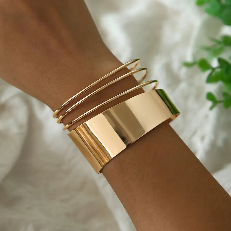 Trendy Rock Cuff Stainless Steel Bangle - Pexav