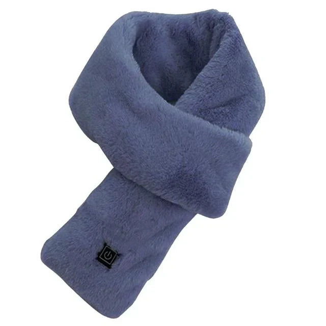 Electric Heated Scarf - Elina-Blue-Gray-Nora Luxe