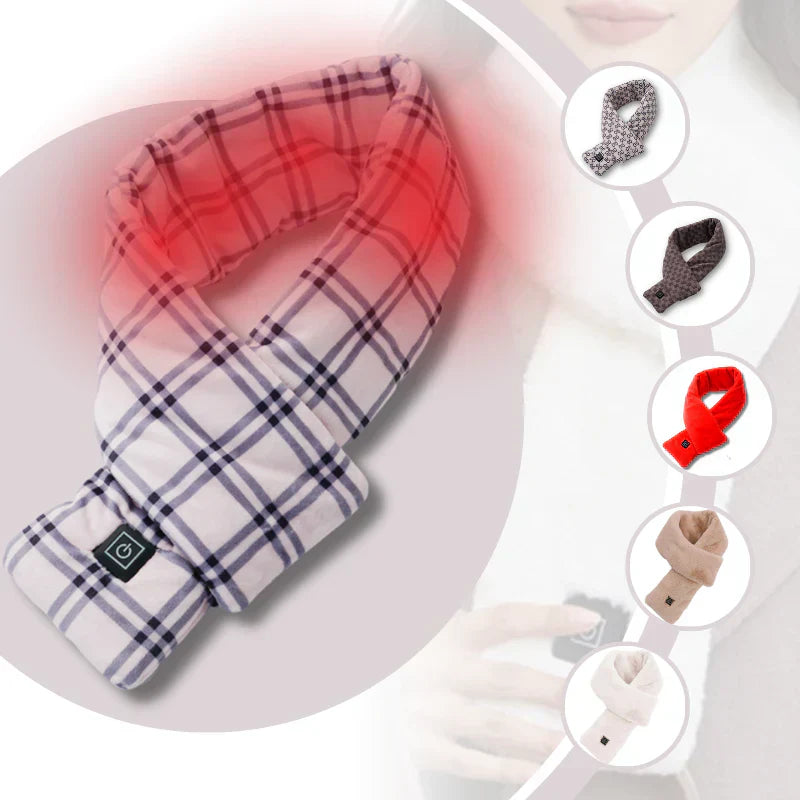 Electric Heated Scarf - Elina-British Check-Nora Luxe