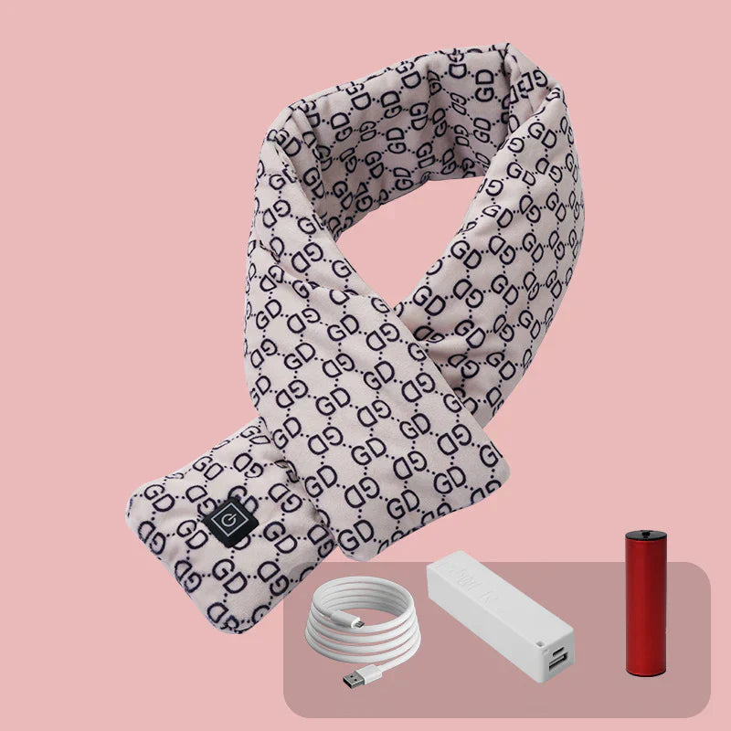 Electric Heated Scarf - Elina-GD Beige-Nora Luxe