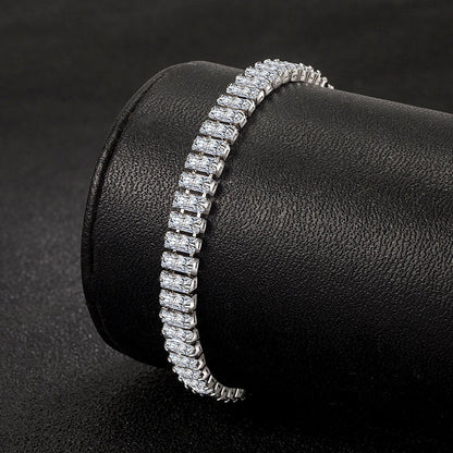 Elegant 925 Silver Bracelet with Crystals-Nora Luxe