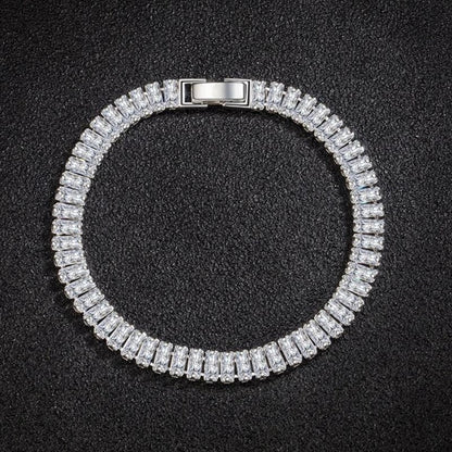 Elegant 925 Silver Bracelet with Crystals-Nora Luxe
