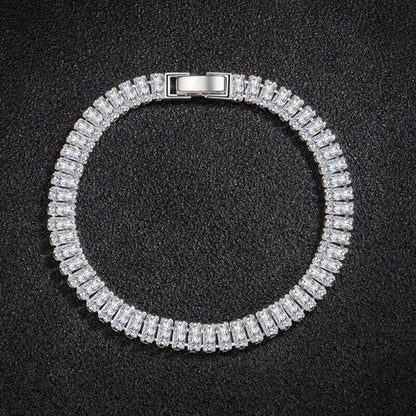 Elegant 925 Silver Bracelet with Crystals-Nora Luxe