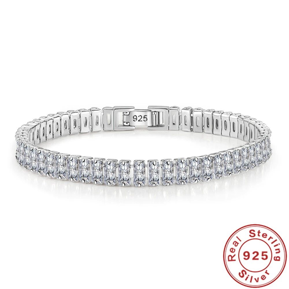 Luxurious Sterling Silver Crystal Women's Bracelet - Pexav