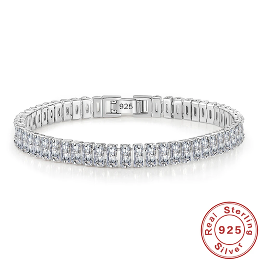 Luxurious Sterling Silver Crystal Women's Bracelet - Pexav