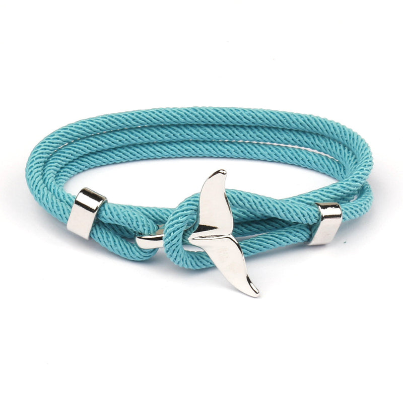 Elegant Anchor Bracelet | Nautical Charm | Adjustable Fit-Fishtail - Black-Nora Luxe