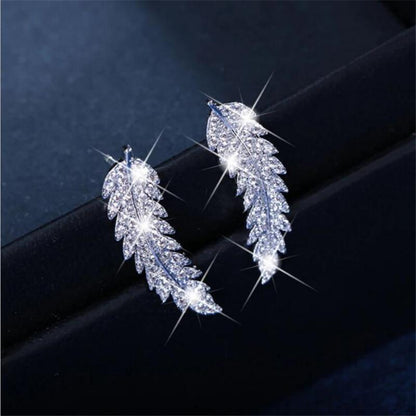 Elegant Angel Wing Earrings | Sterling Silver Dangle Jewellery-Gold-Nora Luxe