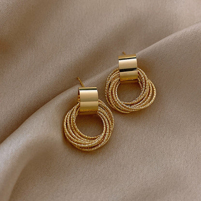 Classic Round Silver Earrings - Pexav