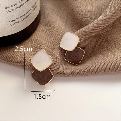 Elegant Circle Stud Earrings | Simple and Stylish-White Gold-Nora Luxe
