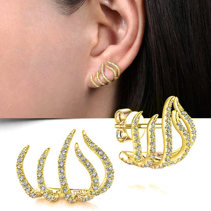 Elegant Claw Earrings | Stylish Women's Jewellery-Gold-Nora Luxe