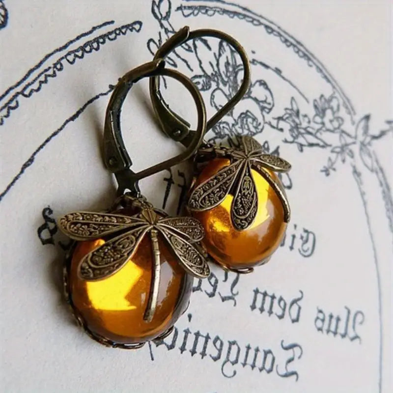 Beautiful Gemstone Dangle Earrings - Pexav