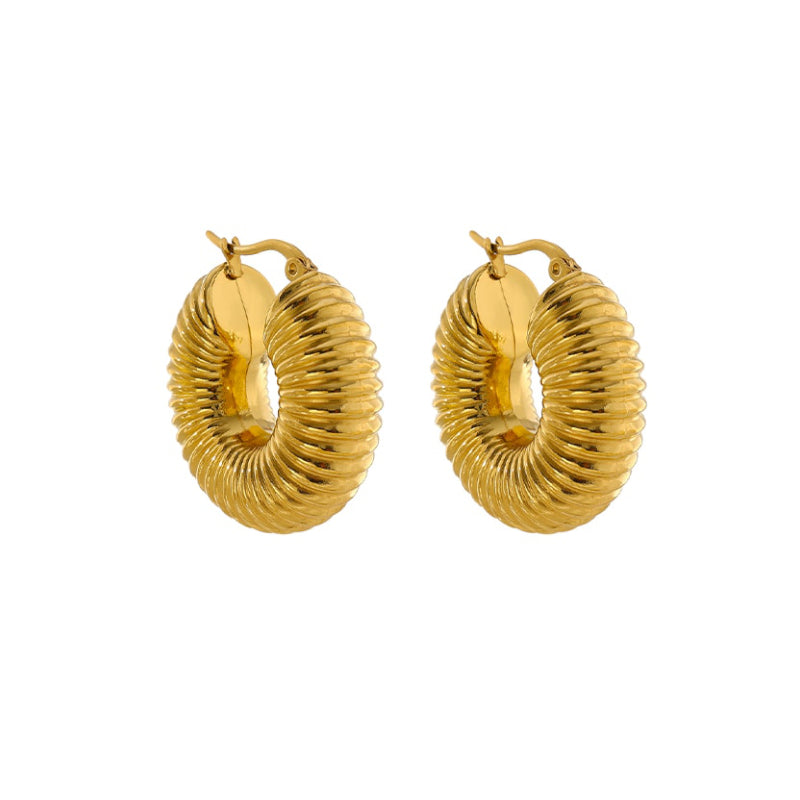 Classic Simple Gold Stud Earrings - Pexav