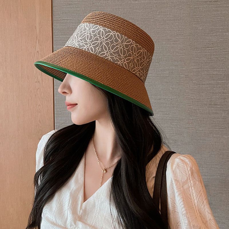 Chic Women's Sun Hat with Ribbon Trim - Pexav