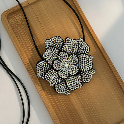 Elegant Rhinestone Rose Choker Necklace | Sophisticated Jewellery for Women-Nora Luxe