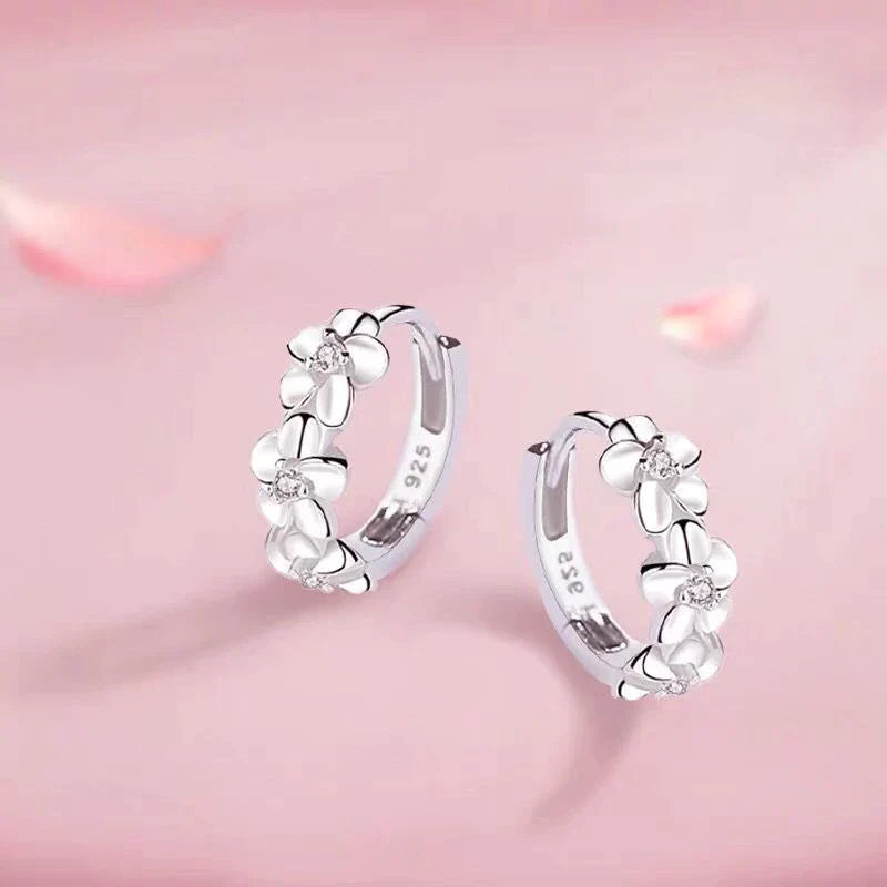 Elegant Silver Earrings with Floral Design-Nora Luxe