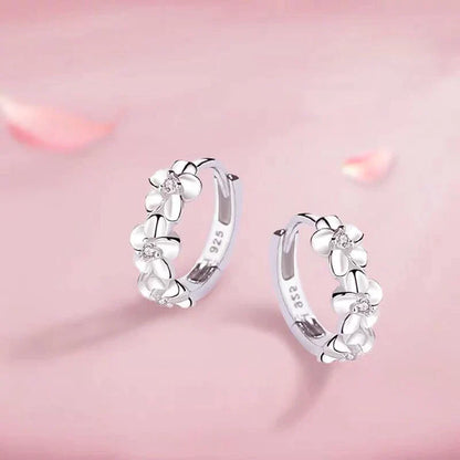 Elegant Silver Earrings with Floral Design-Nora Luxe