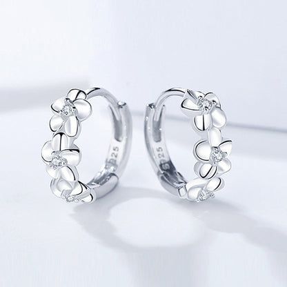 Elegant Silver Earrings with Floral Design-Nora Luxe