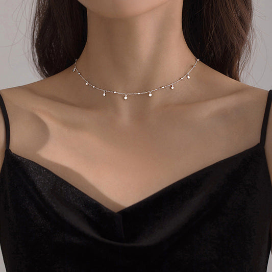 Beautiful Sterling Silver Drop Necklace - Pexav