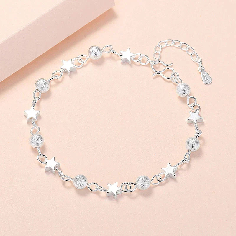 Sparkling Star Silver Bracelet - Pexav