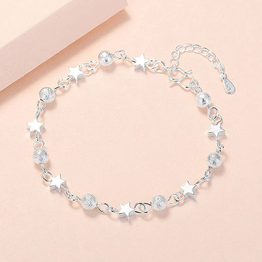Sparkling Star Silver Bracelet - Pexav