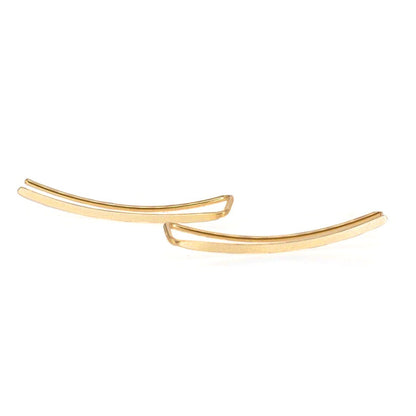 Sleek Silver Ear Cuff for Women, Simple Bar Design - Pexav