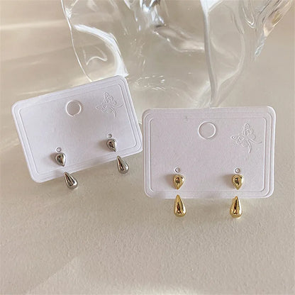 Elegant Teardrop Stud Earrings | Classic Women's Jewellery-GOLD-Nora Luxe