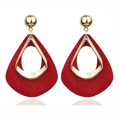Unique Wooden Drop Earrings | Handcrafted Natural Jewelry - Pexav