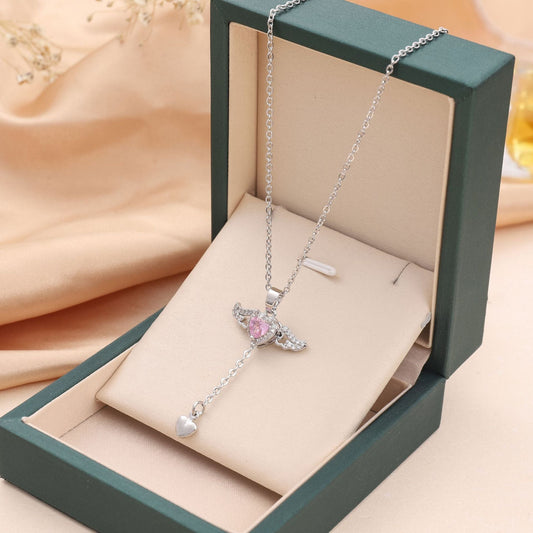 Beautiful Angel Wing Pendant Necklace - Pexav