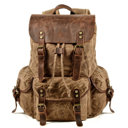 Tough Water-Resistant Leather Backpack - Pexav