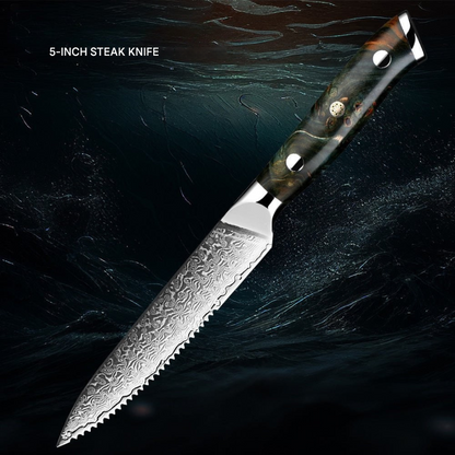 Sharp Premium Damascus Steel Knife Set
