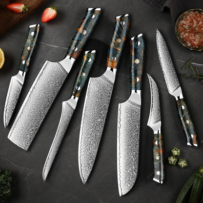 Sharp Premium Damascus Steel Knife Set