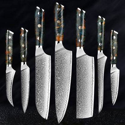 Sharp Premium Damascus Steel Knife Set