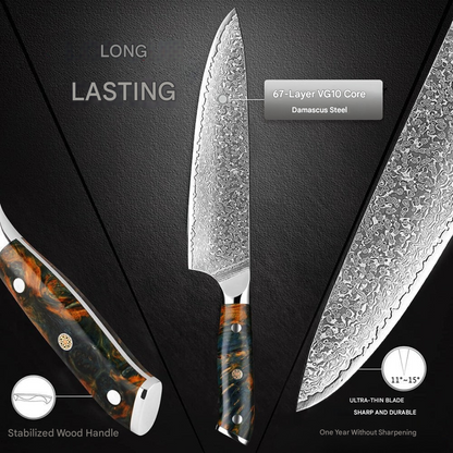 Sharp Premium Damascus Steel Knife Set