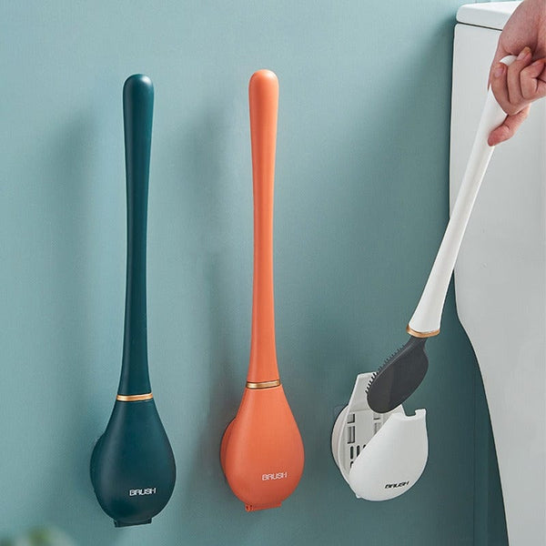 Bathroom Toilet Brush Set with Holder & Tray - Pexav