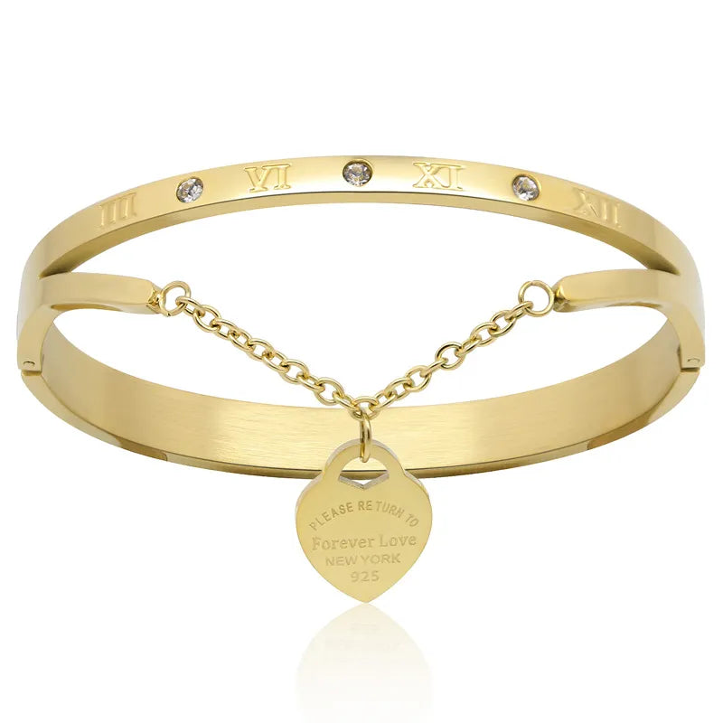 Timeless Heart Bangle | Classic Ladies Jewelry - Pexav
