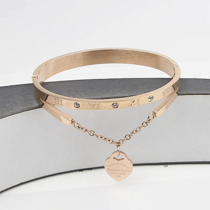 Eternal Love Bangle | Elegant Women's Jewellery-Rose-gold-Nora Luxe