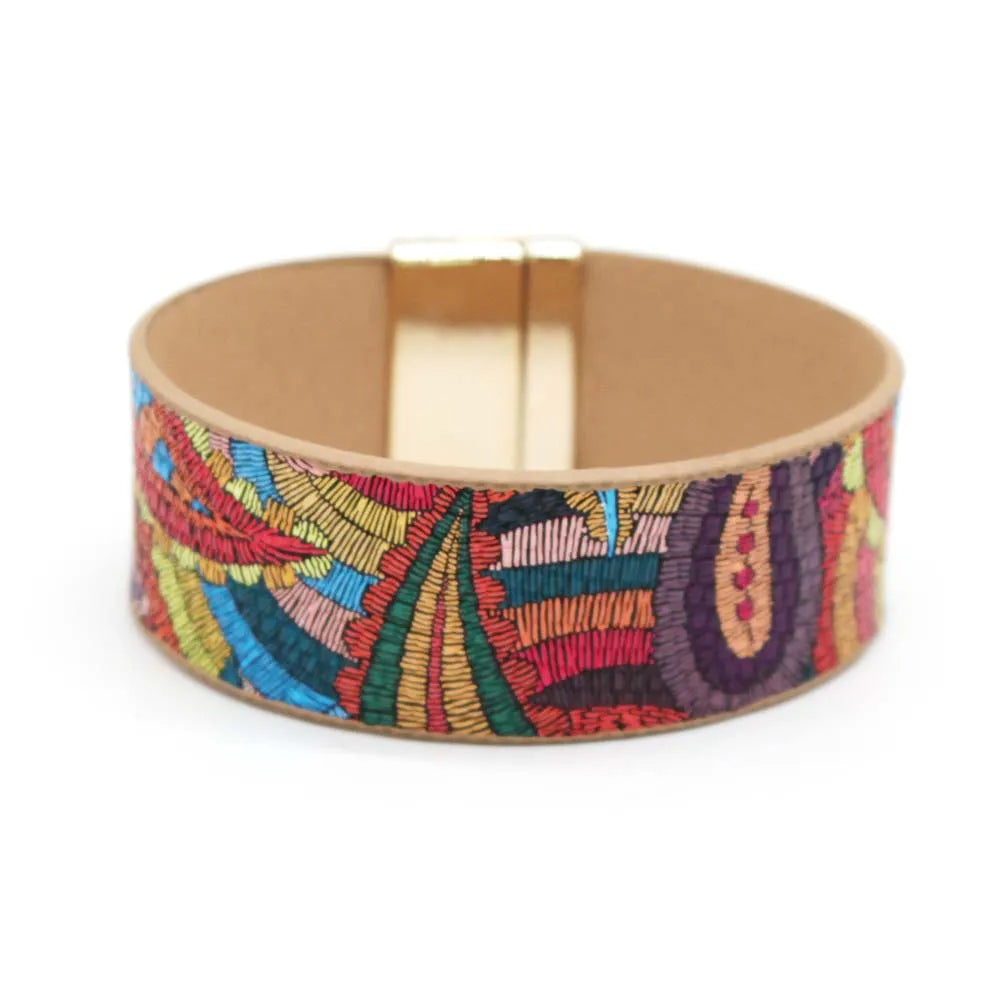 Brown Leather Cuff Women's Bracelet - Pexav
