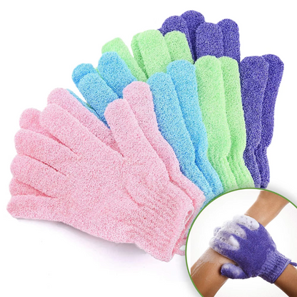Exfoliating Bath Gloves - 2-Piece Set-Purple-Nora Luxe