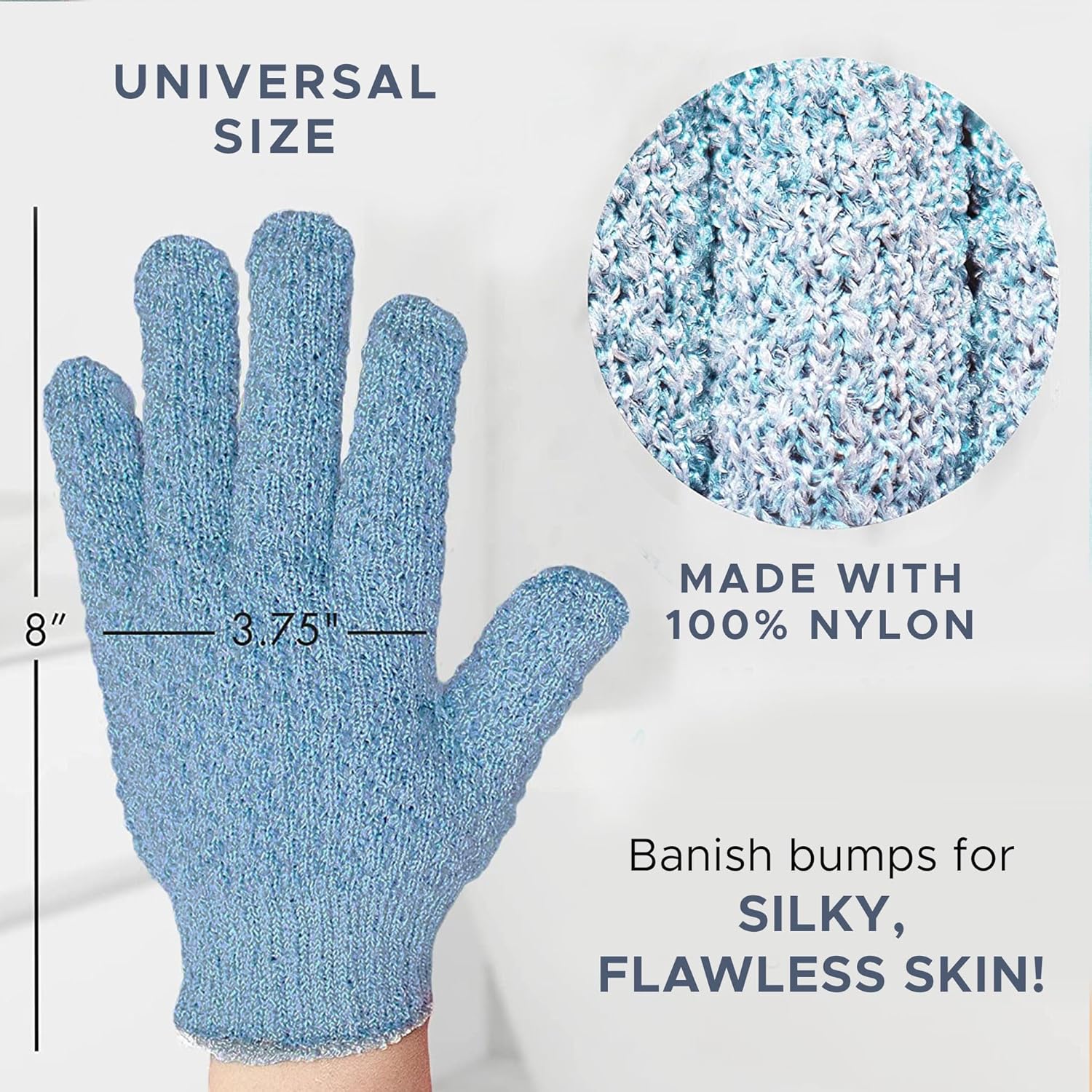 Exfoliating Bath Gloves - 2-Piece Set-Purple-Nora Luxe