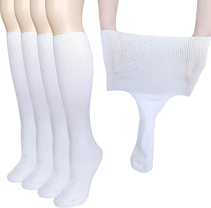 Comfortable Plus Size Medical Crew Socks - Pexav