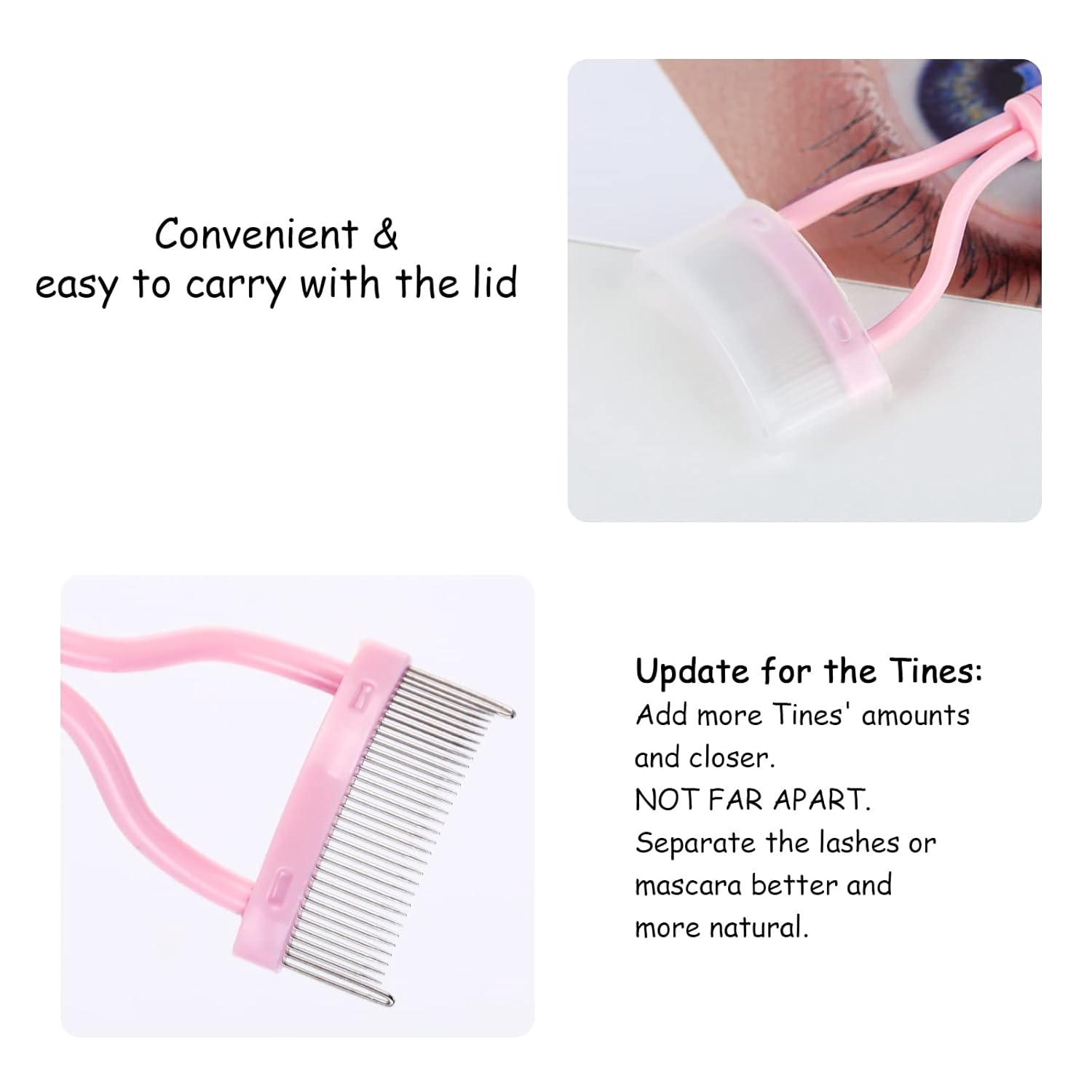Eyelash Comb & Separator - Precision Tool for Perfect Eyelashes-Black-Nora Luxe